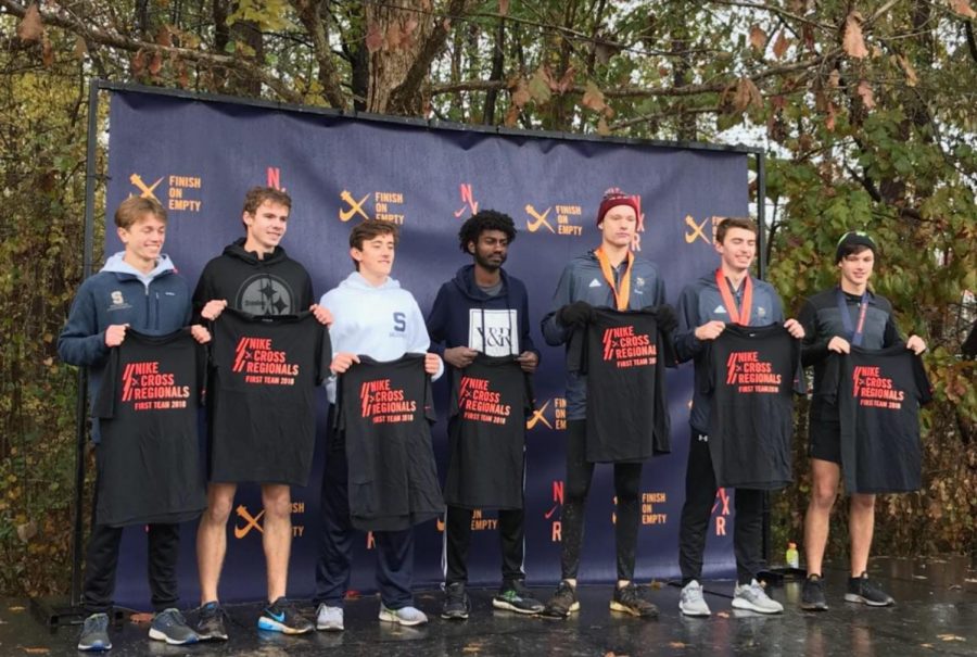 Keehan (third left) and Banko (far left) emerge from North Carolina victorious, ready to show Oregon what Salesianum is made of.
