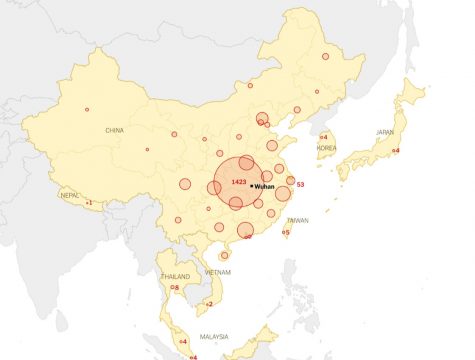Spread of Coronavirus from China to Neighboring Countries as of January 27th.